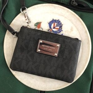Michael Kors Black Monogram Wristlet